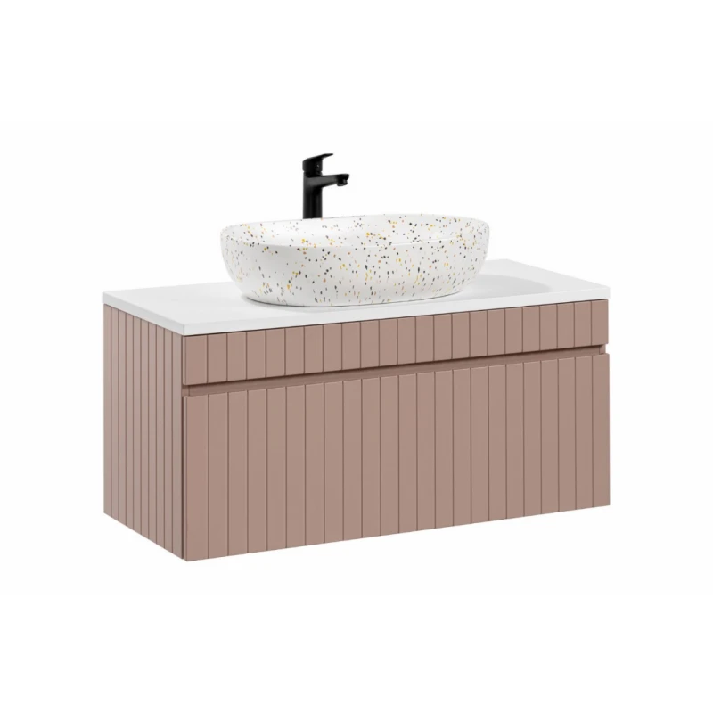 ArtCom Kúpeľňová skrinka s umývadlom a doskou ICONIC Rose DU100/1 | 100 cm