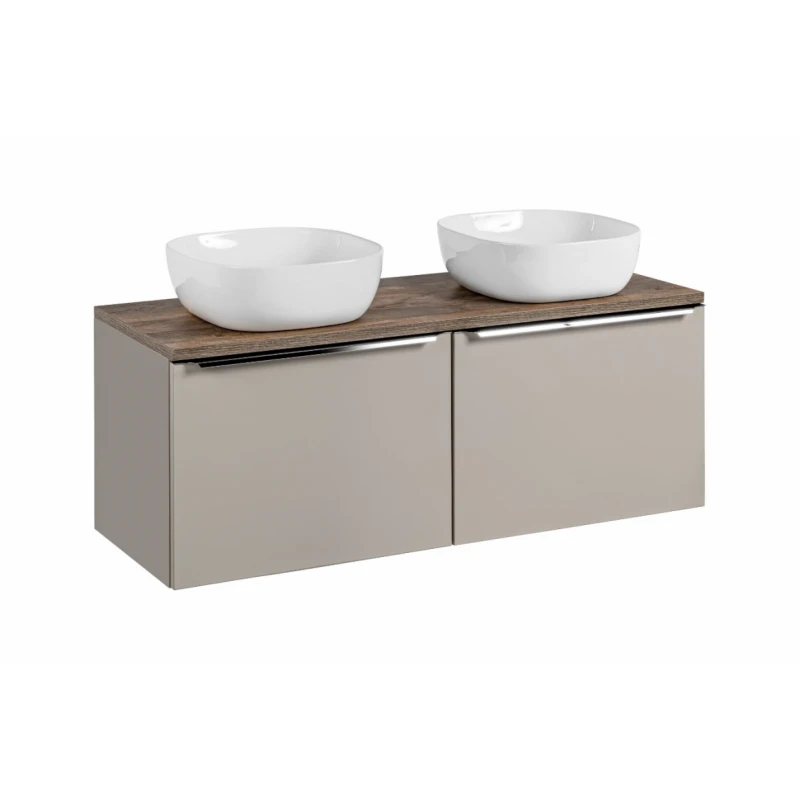 ArtCom Kúpeľňová skrinka s umývadlom a doskou SANTA Fe Taupe DU120/1 | 120 cm