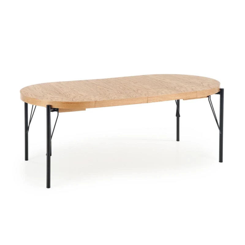 HALMAR Inferno okrúhly rozkladací jedálenský stôl dub prírodný / čierna