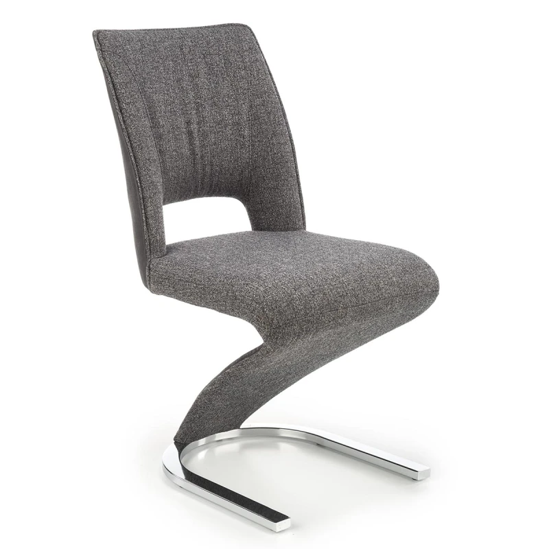 HALMAR K441 jedálenská stolička tmavosivá / chróm