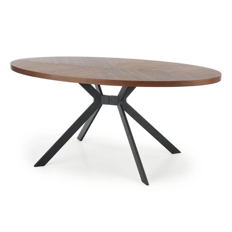 HALMAR Locarno oválny jedálenský stôl orech / čierna