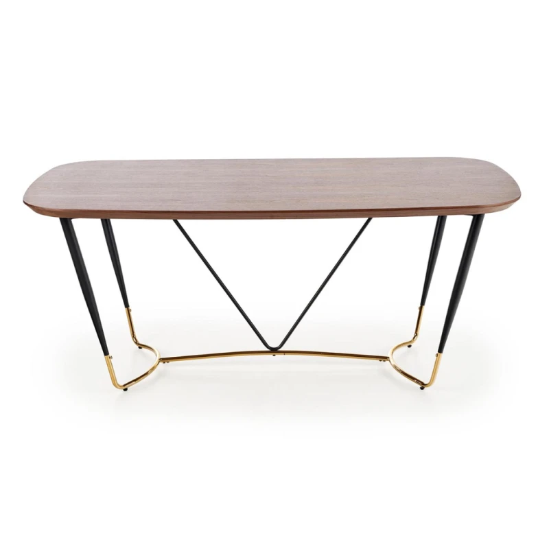 HALMAR Manchester jedálenský stôl orech / čierna / zlatá