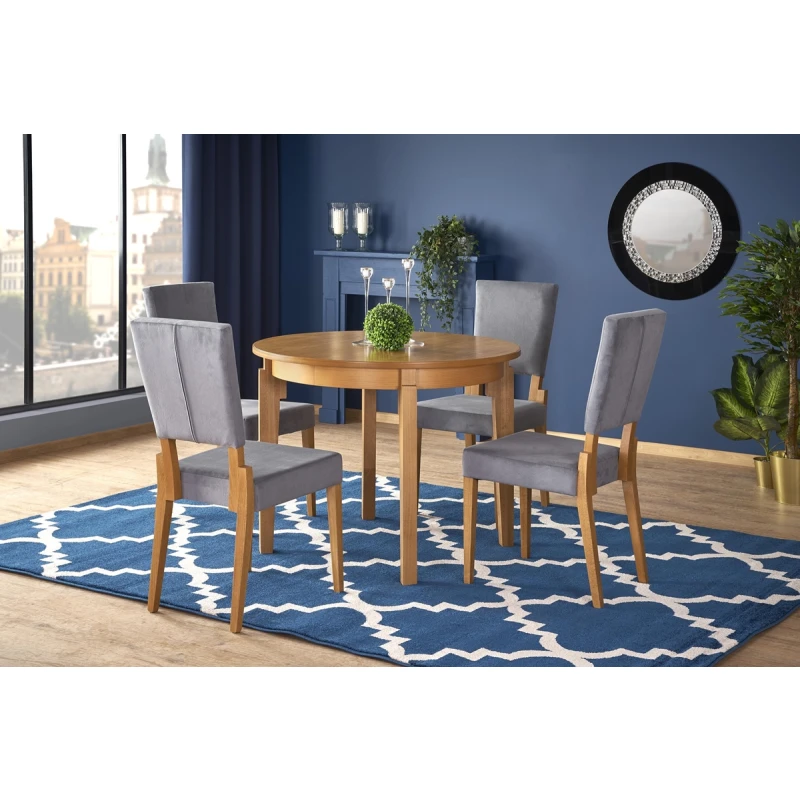 HALMAR Sorbus 100/200 okrúhly rozkladací jedálenský stôl dub medový