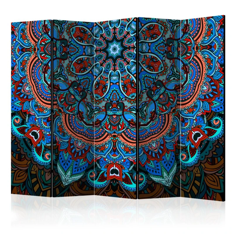 Paraván Blue Fantasy Dekorhome 225x172 cm (5-dielny)