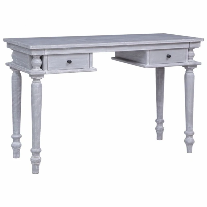 Písací stôl mahagón Dekorhome Sivá