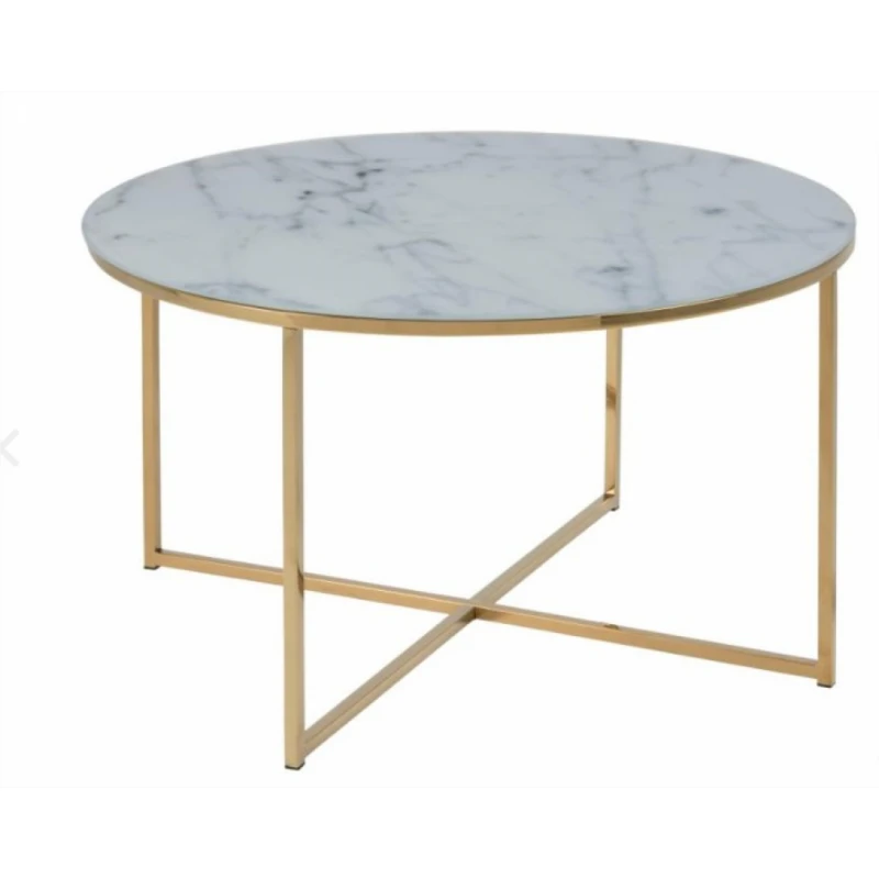 ArtAct Konferenčný stolík MELLISA 2  | biely mramor