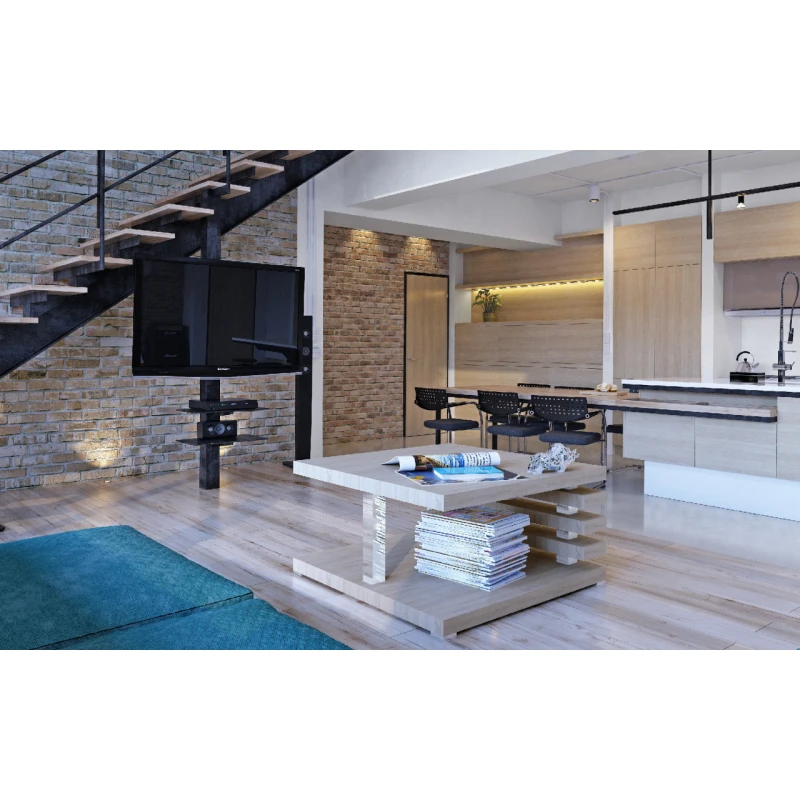 ArtAdrk Konferenčný stolík MESSA | dub sonoma