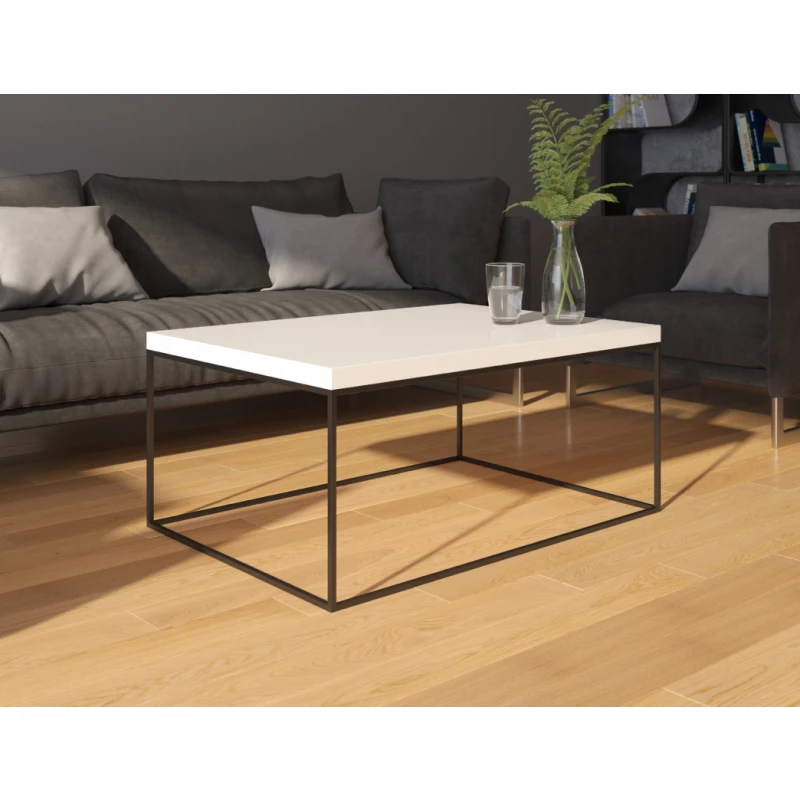 ArtAdrk Konferenčný stolík WERTIKO | čierna/biely lesk