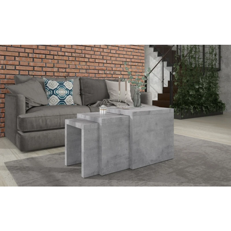 ArtAdrk Set konferenčných stolíkov BASEL Farba: Betón