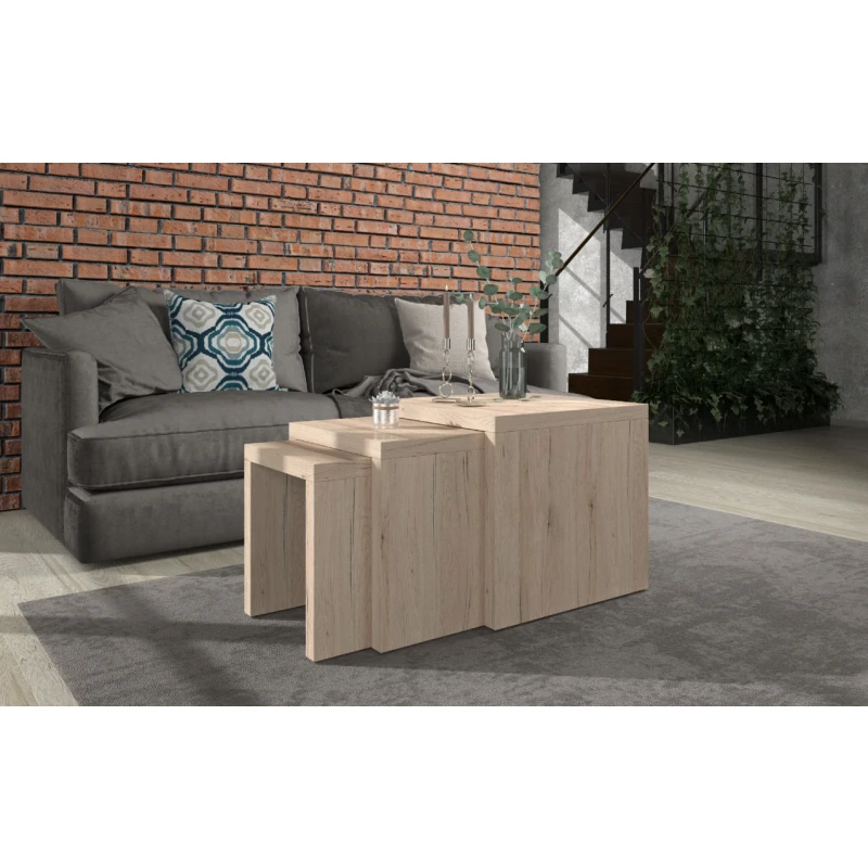 ArtAdrk Set konferenčných stolíkov BASEL Farba: dub sonoma