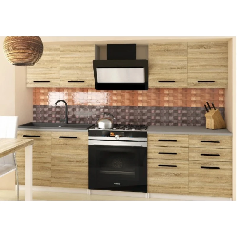 ArtBelin Kuchynská linka KOMPAKTO | dub sonoma 160 cm