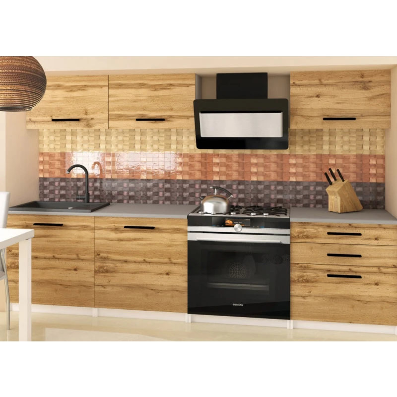 ArtBelin Kuchynská linka LAURENTINO | dub wotan 180 cm