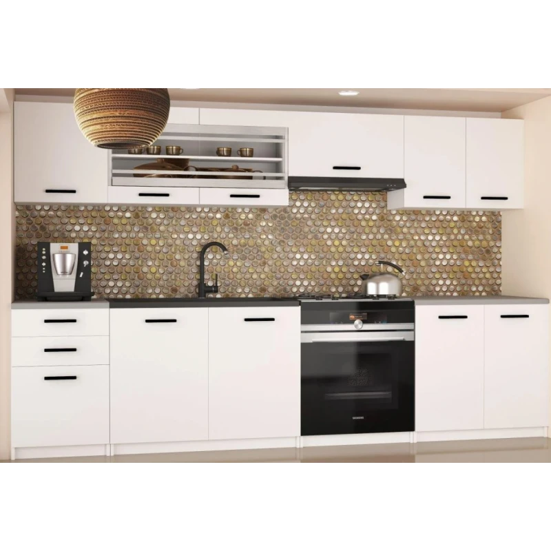 ArtBelin Kuchynská linka MARIKA | biela mat 240 cm