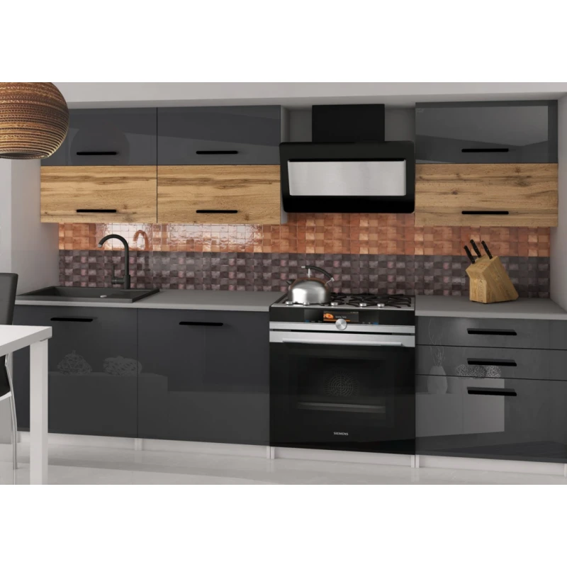 ArtBelin Kuchynská linka PRIMERA | sivý lesk 180 cm