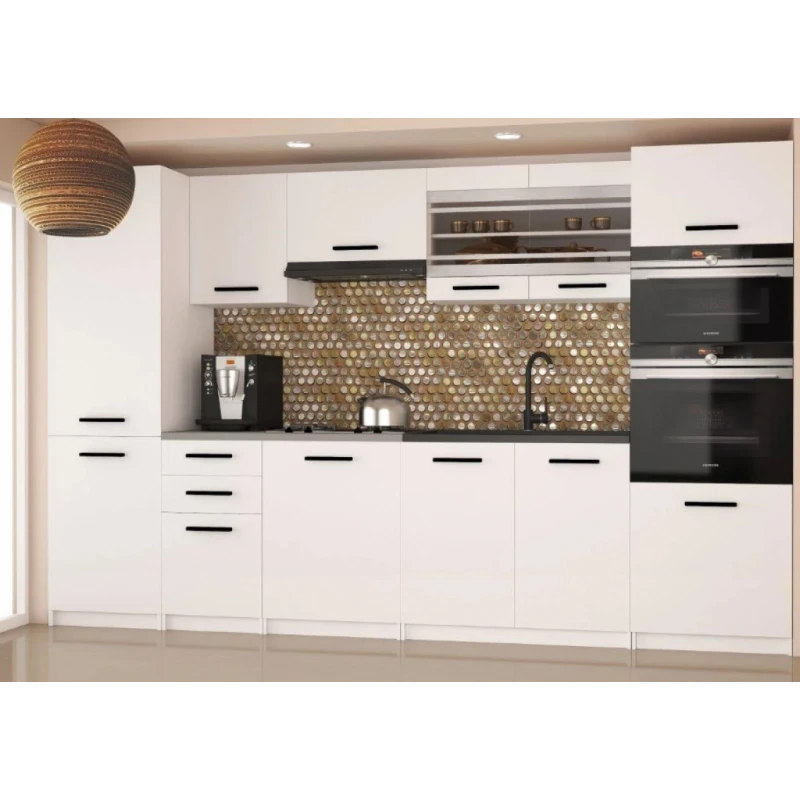 ArtBelin Kuchynská linka SYNTKA | biela mat 300 cm