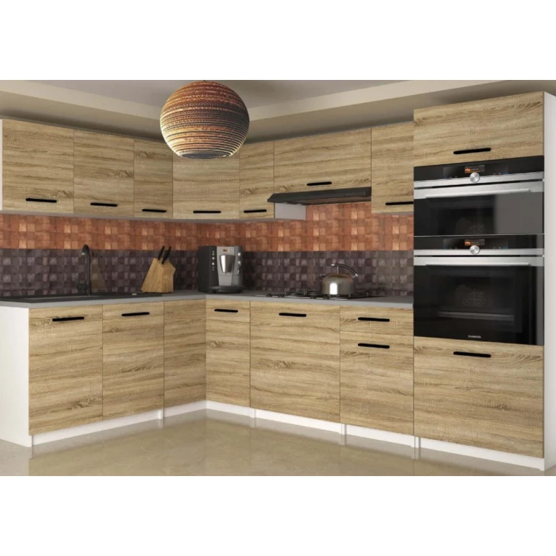 ArtBelin Kuchynská linka UNIQAGRANDE | dub sonoma 420 cm