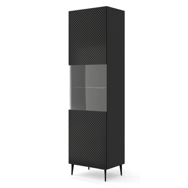 ARTBm Vitrína RAVENNA C 1DS | čierna lesklá Prevedenie: Čierna / čierny lesk / čierne nohy