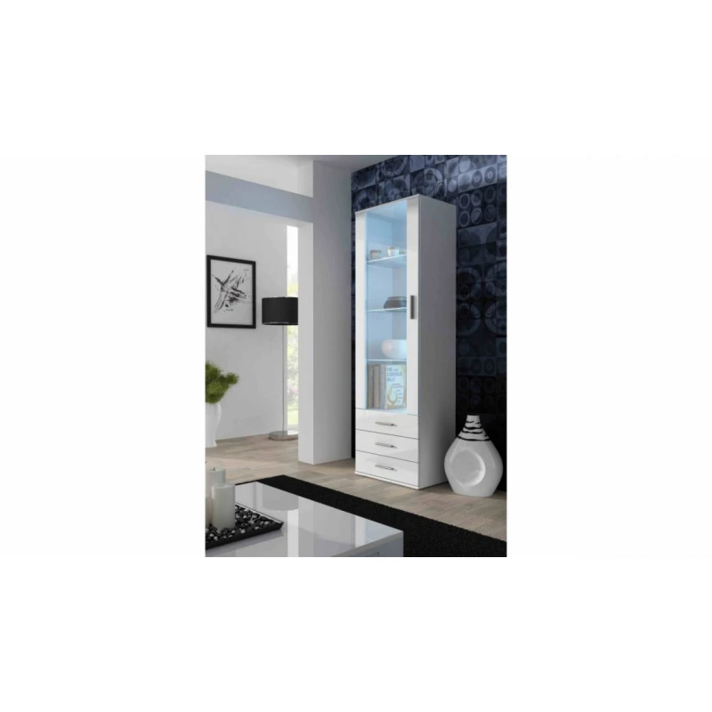 ArtCam Stojaca vitrína SOHO S1 Farba: Biela/biely lesk