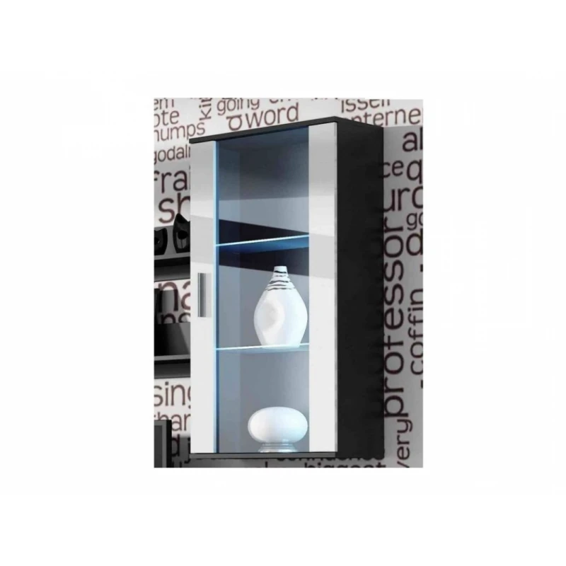 ArtCam Visiaca vitrína SOHO S2 Farba: čierna/biely lesk