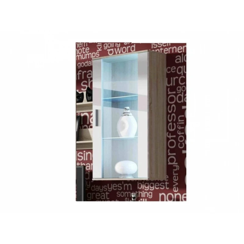 ArtCam Visiaca vitrína SOHO S2 Farba: dub sonoma/biely lesk