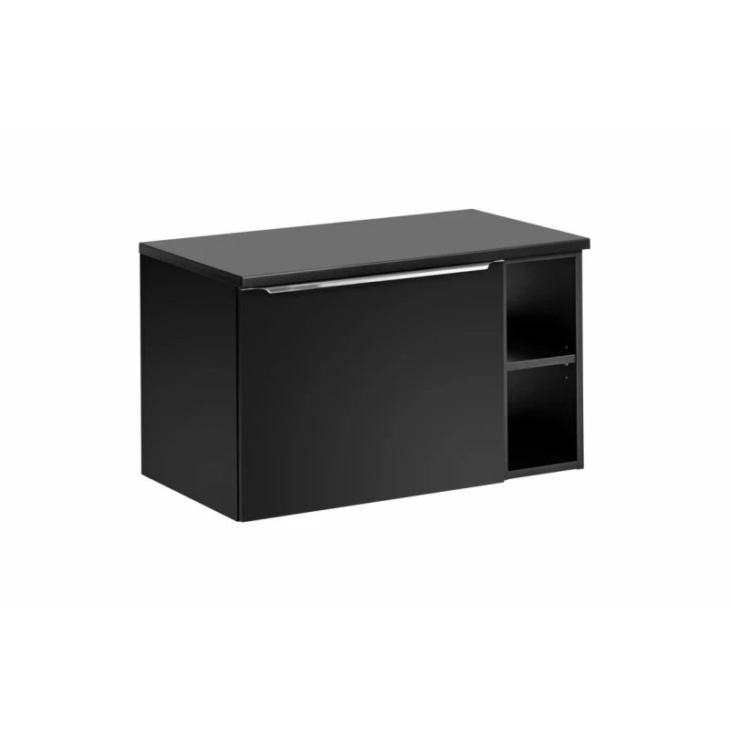 ArtCom Kúpeľňová skrinka s doskou SANTA FE Black D80/2 | 80 cm