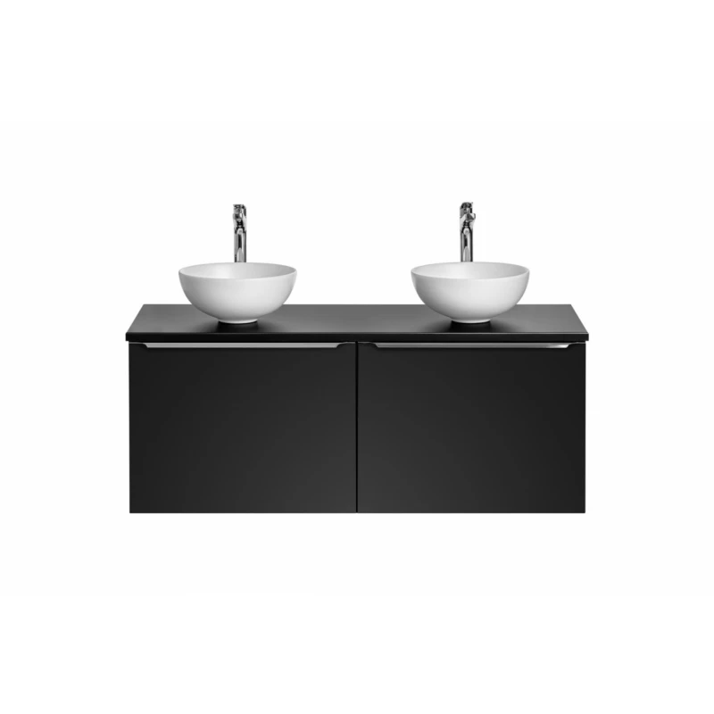 ArtCom Kúpeľňová skrinka s umývadlom a doskou SANTA FE Black DU120/1 | 120 cm