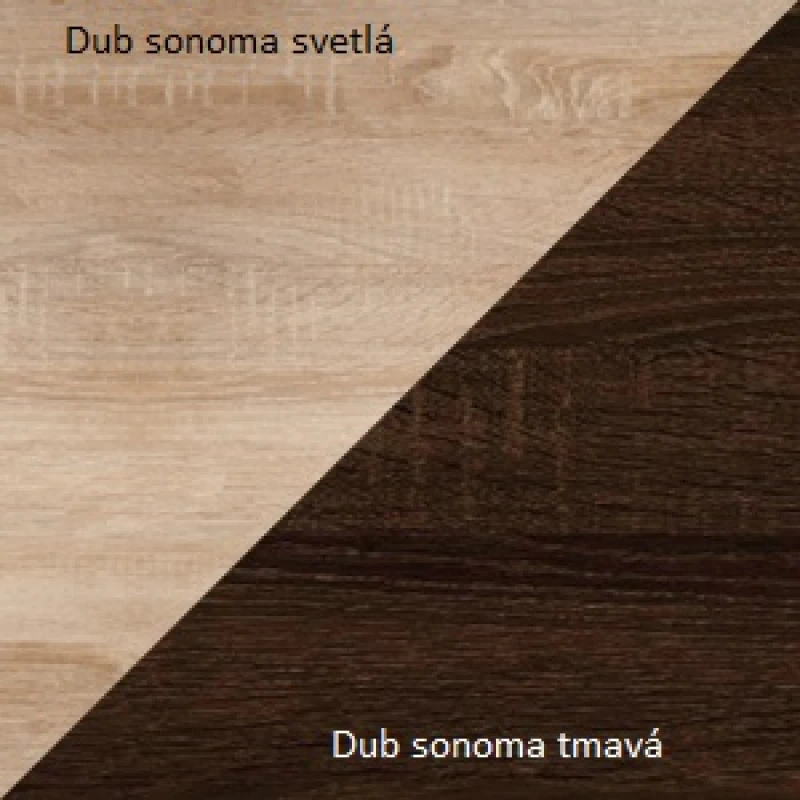 ArtCross Konferenčný stolík ALFA Farba: Dub sonoma svetlý / dub sonoma tmavý
