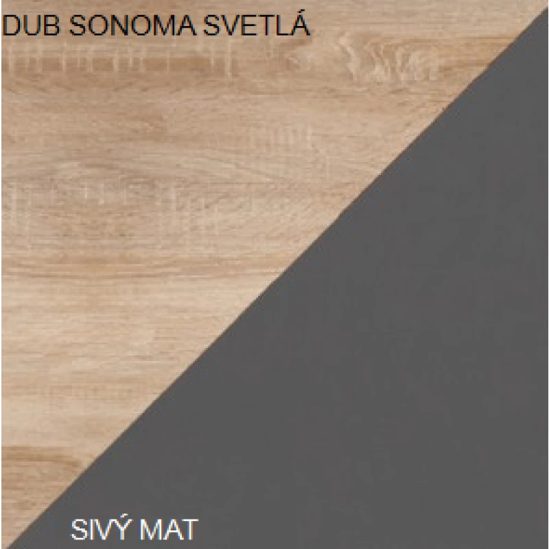 ArtCross Konferenčný stolík SOLO | SOL 03 Farba: Dub sonoma svetlá / sivý mat