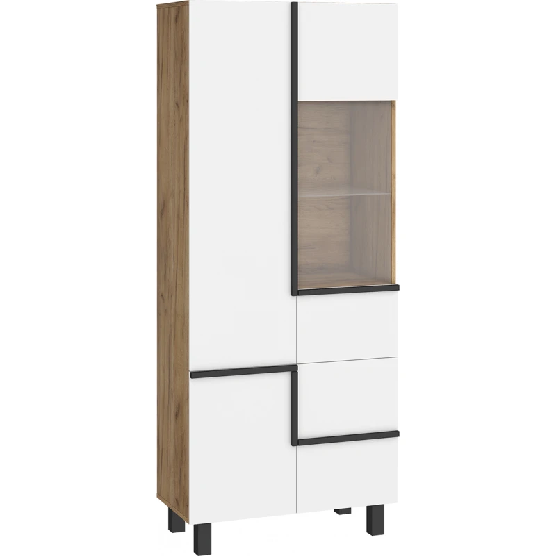 ArtCross Vitrína LARS-13 | 3D Farba: craft zlatá/biela