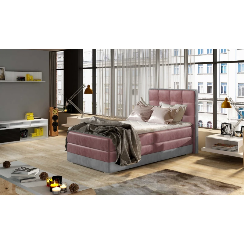 ArtElta Jednolôžková posteľ ASTER 90 | pravá Farba ASTER 90: Monolith 63/Monolith 84