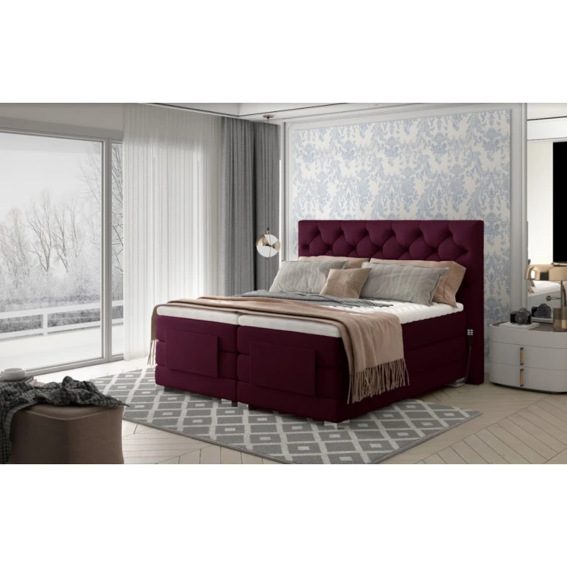 ArtElta Manželská polohovateľná posteľ CLOVER Boxspring | 160 x 200 cm farebné prevedenie: Mat Velvet 68
