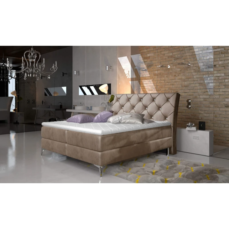 ArtElta Manželská posteľ ADEL Boxspring | 160 x 200 cm Farba: Monolith 09