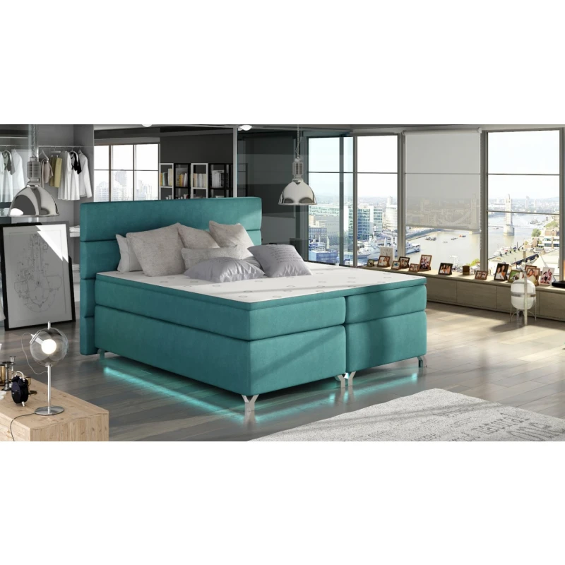ArtElta Manželská posteľ AMADEO Boxspring s LED osvetlením | 160 x 200 cm Farba: BAO 19 - Orinoco 85