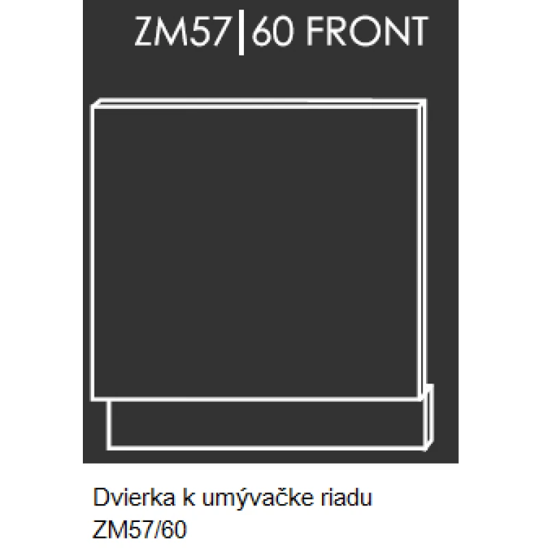 ArtExt Kuchynská linka Brerra - lesk Kuchyňa: Dvierka k umývačke riadu ZM57/60 / 60 cm