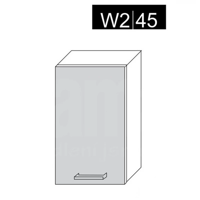 ArtExt Kuchynská linka Brerra - lesk Kuchyňa: Horná skrinka W2/45 / (ŠxVxH):  45 x 72 x 32,5 cm
