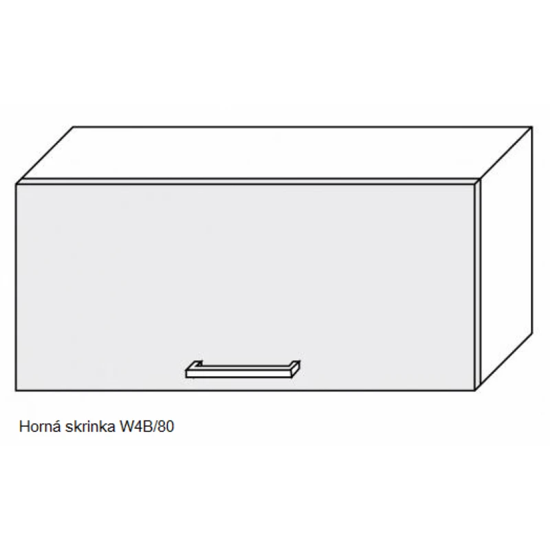 ArtExt Kuchynská linka Brerra - lesk Kuchyňa: Horná skrinka W4B/80 / (ŠxVxH) 80 x 36 x 32,5 cm