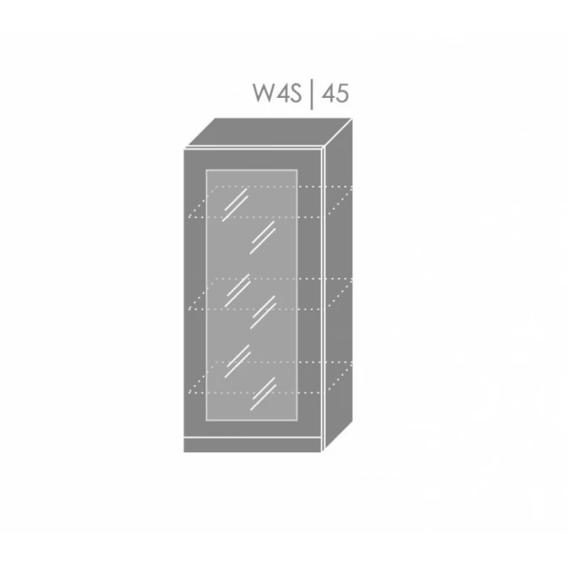 ArtExt Kuchynská linka Brerra - lesk Kuchyňa: Horná skrinka W4S/45 / (ŠxVxH) 45 x 96 x 32,5 cm