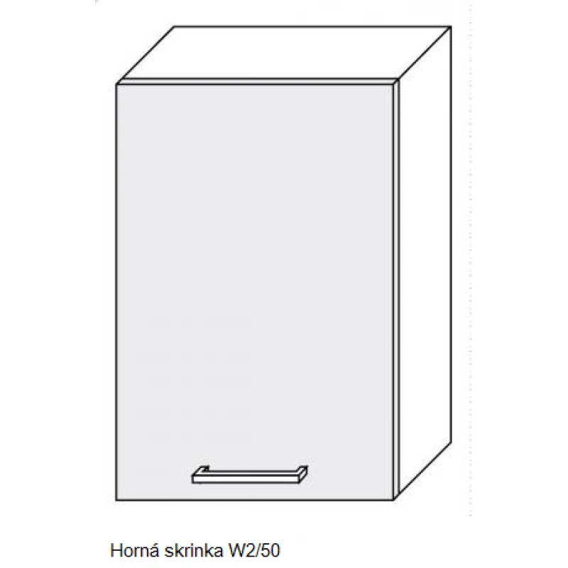 ArtExt Kuchynská linka Brerra - mat Kuchyňa: Horná skrinka W2/50 / (ŠxVxH) 50 x 72 x 32,5 cm