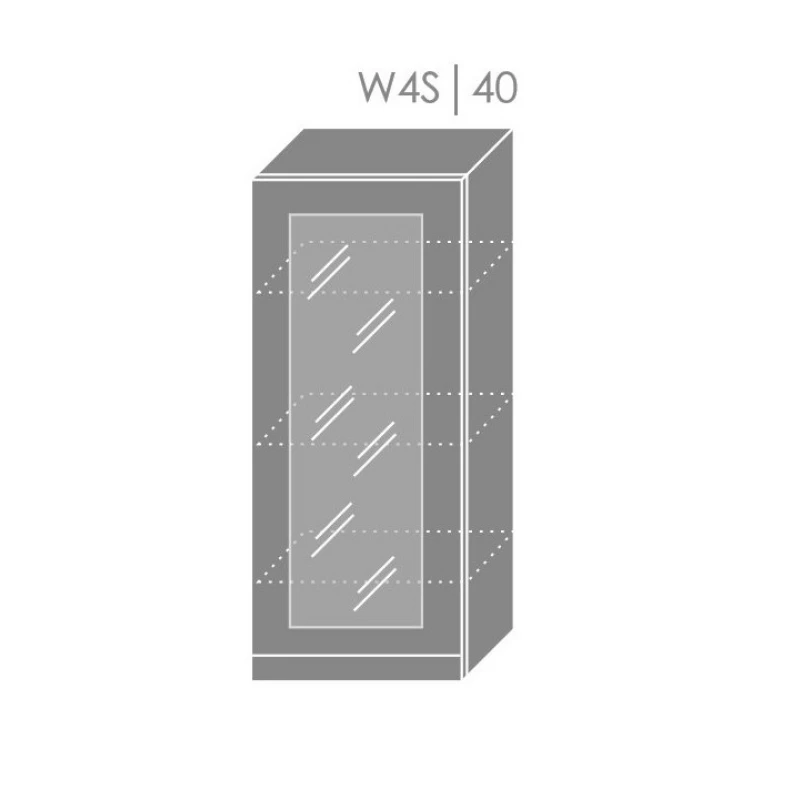 ArtExt Kuchynská linka Brerra - mat Kuchyňa: Horná skrinka W4S/40 / (ŠxVxH) 40 x 96 x 32,5 cm