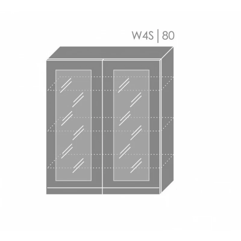 ArtExt Kuchynská linka Brerra - mat Kuchyňa: Horná skrinka W4S/80 / (ŠxVxH) 80 x 96 x 32,5 cm