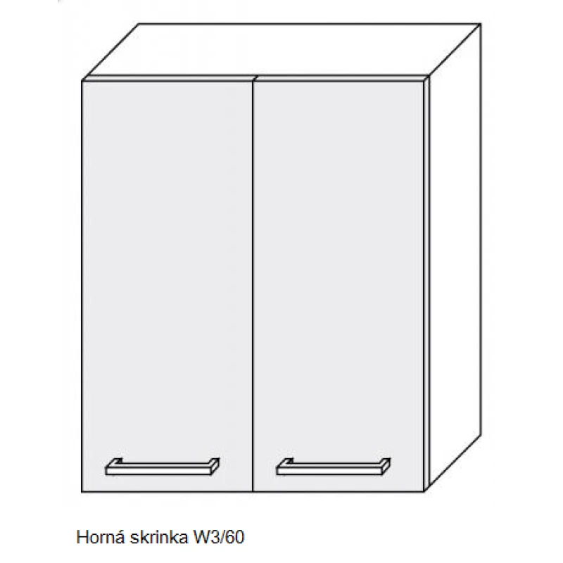ArtExt Kuchynská linka Florence - mat Kuchyňa: Horná skrinka W3/60 / (ŠxVxH) 60 x 72 x 32,5 cm