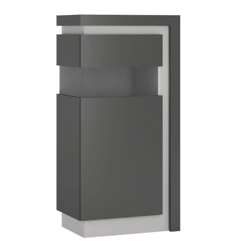 ArtExt Vitrína KALAS  V02 Farba: Sivá, Prevedenie: ľavé