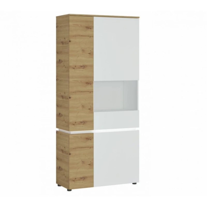 ArtExt Vitrína LUCI LCCV01 R FARBA: dub artisan / biela alpská