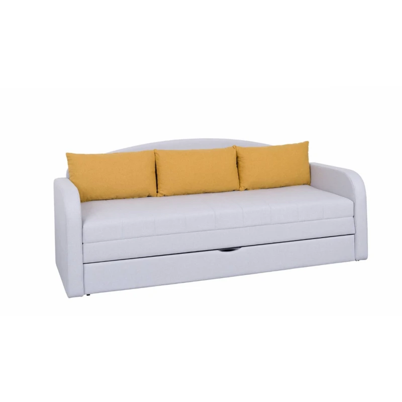 ArtGiB Rozkladacia pohovka TENUS II FARBA: sivá / žlté vankúše