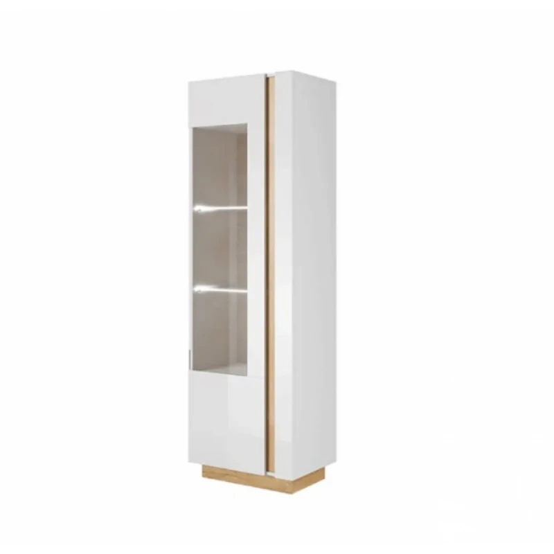 ArtLas Vitrína ARTENS 60 | dub grandson/biely lesk