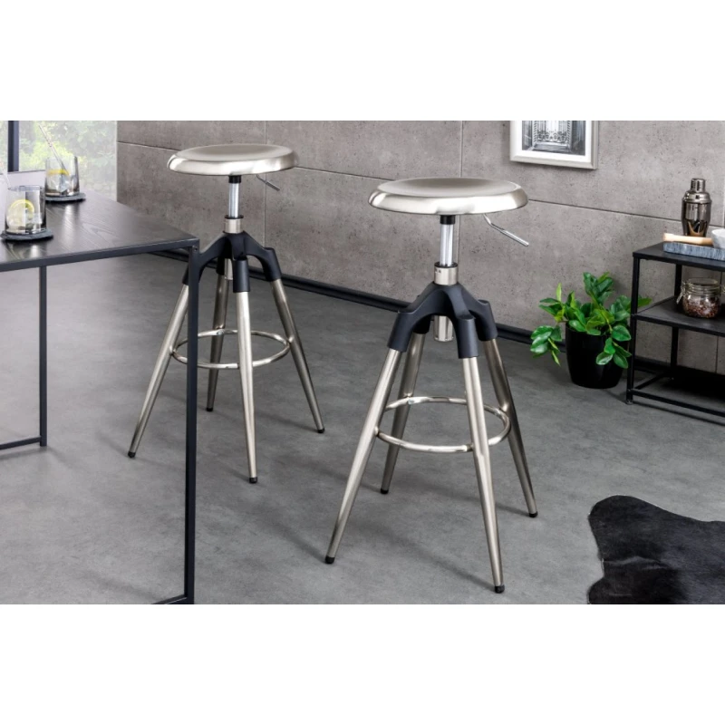 Barová stolička FAETHON Dekorhome Strieborná