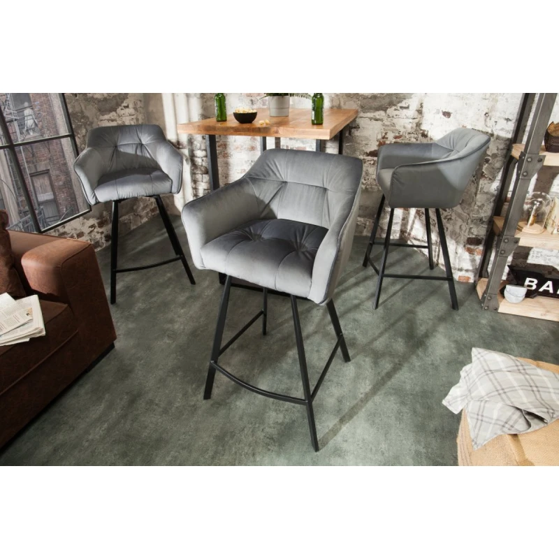 Barová stolička LADON Dekorhome Sivá