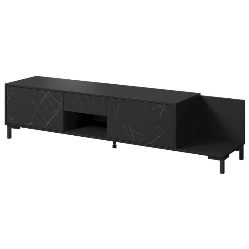 CAMA MEBLE Marmo 2D1S1K tv stolík čierna