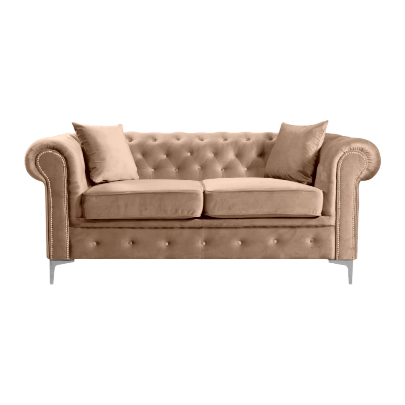 Chesterfield pohovka 2-miestna ROMANO Tempo Kondela Hnedá