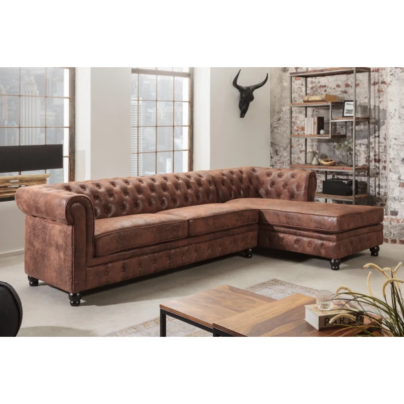 Chesterfield rohová sedacia súprava MIDAS Dekorhome Pravá